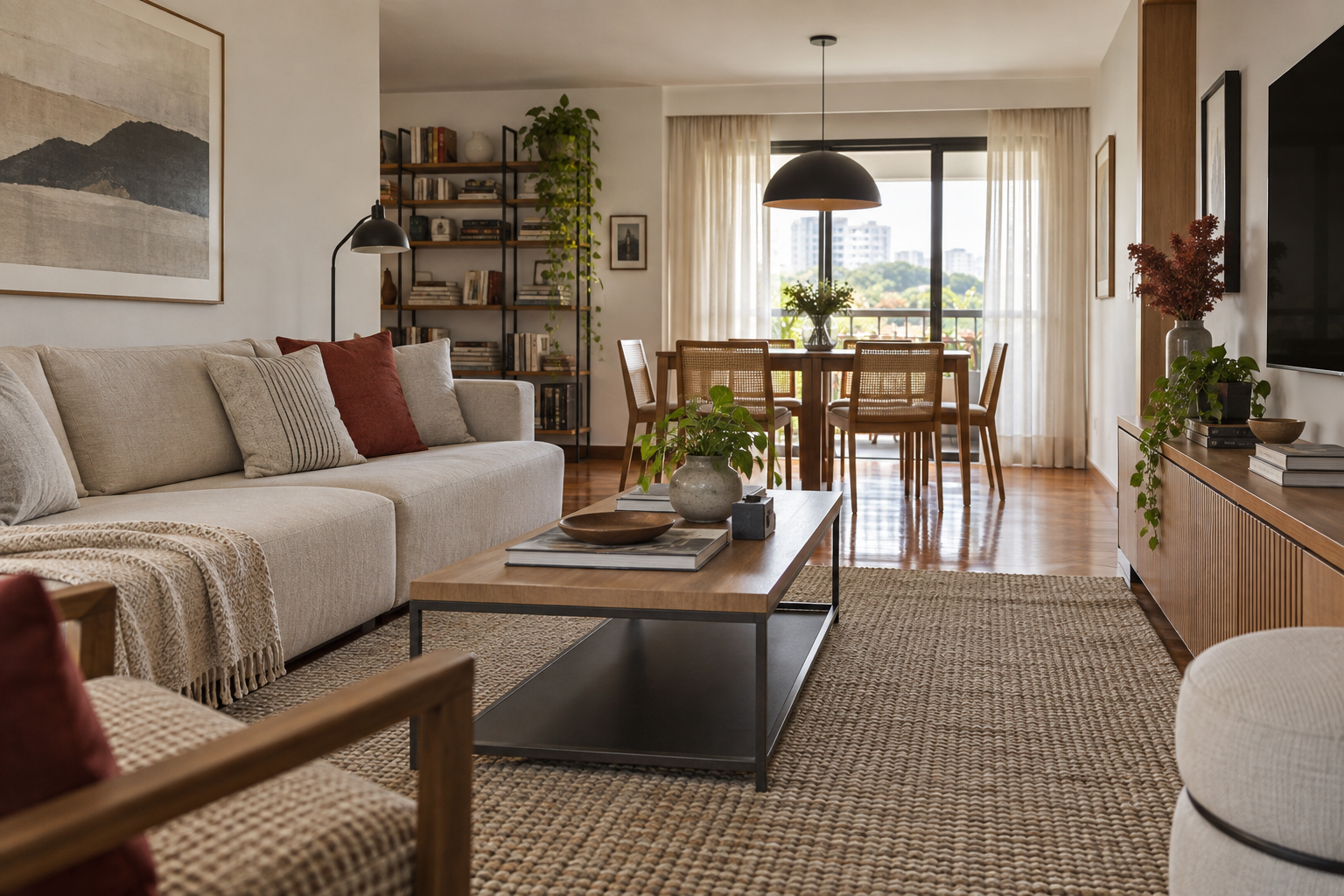 Ambiente residencial preparado para ser apresentado